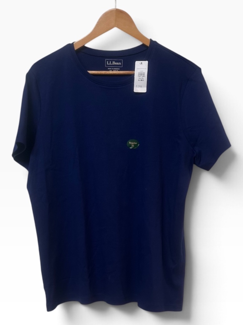 L.L. Bean Blue Crew Neck Short Sleeve T-Shirt Size XL Regular NWT